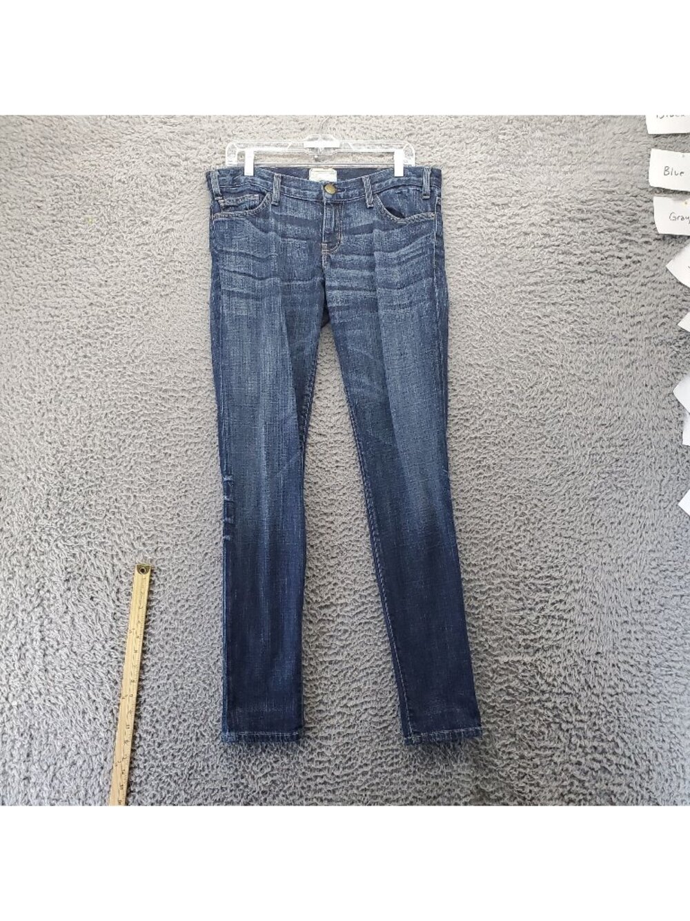 Current/Elliott Jeans Womens 30 Blue The Skinny 1980s-Inspired Stretch Low-Waist